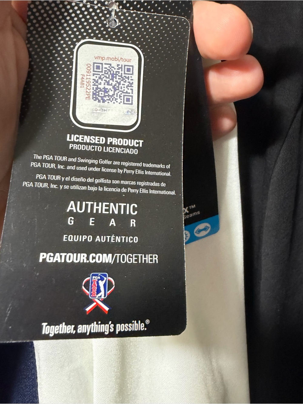 PGA TOUR Black, White & Blue MotionFlux Apparel Tag